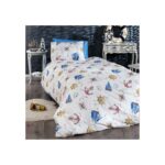 Sehra Lüks Dayanıklı Pamuklu Tek Kişilik Nevresim Takımı Çocuk Desen + Lastikli Çarşaf +1 Adet Yastık kılıflı