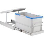 Pyramith P9158 Teleskopik Raylı Kısa Çöp Kovası 16 Litre Gri - Görsel 2