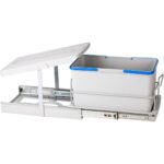 Pyramith P9158 Teleskopik Raylı Kısa Çöp Kovası 16 Litre Gri - Görsel 3