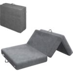 Haegs Katlanır Yatak, Kamp Yatağı, Kamp Yatak Matı, Çocuk Yatağı, 22 Dens - 155X65X10 cm - Gri