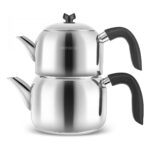 Karaca Laris Midi Boy Indüksiyon Tabanlı Çaydanlık Takımı Siyah