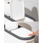 Porsima M-325 Çöp Kutusu Banyo Mutfak Çöp Kovası Kapaklı Banyo Çöp Kovası 10LT - Görsel 2