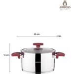 Amboss Cook Master 7 Parça Çok Fonksiyonlu Paslanmaz Çelik Buharlı Düdüklü Tencere Seti - Görsel 3