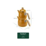 Bambum Sultan - Bambu Kulplu Çaydanlık Takımı Hardal - Görsel 3