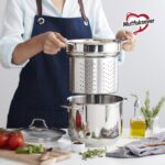 Karaca Mutfaksever 20 cm Derin Spagetti Tenceresi - 18/10 CrNi Paslanmaz Çelik, 5 Litre - Görsel 2