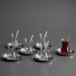 Jumbo Mia 18 Parça 6 Kişilik Çelik Çay Seti