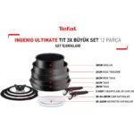 Tefal Ingenio Ultimate 3X Büyük Tava Tencere Seti - 12 Parça - Görsel 2