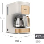 Karaca Just Coffee Aroma 2’si 1 Arada Filtre Kahve ve Çay Makinesi, 750 ml Cam Demlik, Çelik Filtre, 650 W, 5 Fincan Kapasiteli - Görsel 4