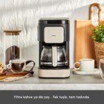 Karaca Just Coffee Aroma 2 In 1 Filtre Kahve ve Çay Demleme Makinesi Bej - Görsel 3