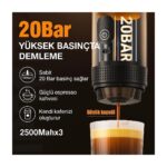 Kahvecepte Taşınabilir Espresso Makinesi Versiyon 2 (Gri) - Görsel 3