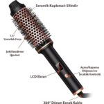 Veryfit Çift Ptc 3 In 1 Lcd Ekran Iyonik Termal Fırça Saç Şekillendirici Tarak - 38 Mm - Görsel 4