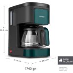 Karaca Just Coffee Aroma 2 In 1 Filtre Kahve ve Çay Demleme Makinesi Pine Green - Görsel 2