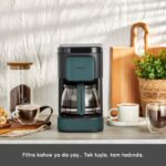 Karaca Just Coffee Aroma 2 In 1 Filtre Kahve ve Çay Demleme Makinesi Pine Green - Görsel 3
