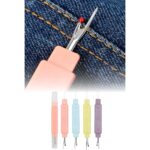 Omilife 2'si 1 Arada Dikiş Sökme ve Iğne Iplik Takma Aparatı Pratik Kullanımlı Çift Fonksiyonlu Dikiş Yardımcısı Ergonomik Saplı Küçük Boy Kullanışlı Dikiş Aksesuarı Ev ve Seyahat Için Uygun