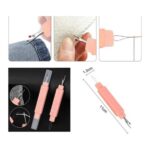 Omilife 2'si 1 Arada Dikiş Sökme ve Iğne Iplik Takma Aparatı Pratik Kullanımlı Çift Fonksiyonlu Dikiş Yardımcısı Ergonomik Saplı Küçük Boy Kullanışlı Dikiş Aksesuarı Ev ve Seyahat Için Uygun - Görsel 4