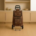 Vadi Ses Yapmaz Tekerlekli Su Geçirmez Çantalı Alüminyum Gövdeli Katlanabilir Pazar Arabası