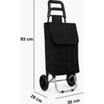 Vadi Ses Yapmaz Tekerlekli Su Geçirmez Çantalı Alüminyum Gövdeli Katlanabilir Pazar Arabası - Görsel 2