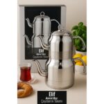 Evim Şahane Şahane Aşiret Mega Boy Çelik Çaydanlık Takımı – Alt 4 Litre, Üst 2 Litre