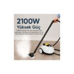 Mieco Stella Deluxe  5 Bar/ 2100W / Çok Fonksiyonlu 25 Parça Buharlı Temizleme Makinası - Beyaz - Görsel 4