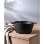 Madame Coco Noir Titanyum Derin Tencere - Siyah - 20 cm - Görsel 2