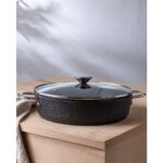 Madame Coco Noir Titanyum Kısa Tencere - Siyah - 28 cm