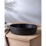 Madame Coco Noir Titanyum Kısa Tencere - Siyah - 28 cm - Görsel 2