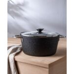 Madame Coco Noir Titanium Derin Tencere - Siyah - 24 cm