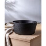 Madame Coco Noir Titanium Derin Tencere - Siyah - 24 cm - Görsel 2