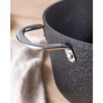 Madame Coco Noir Titanium Derin Tencere - Siyah - 24 cm - Görsel 3