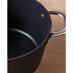 Madame Coco Noir Titanium Derin Tencere - Siyah - 24 cm - Görsel 4