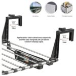 PorBig Portatif 55 cm Kurutmalık Balkon, Petek, Pencere Uyumlu Ayarlanabilir, Taşınabilir Çamaşır Askısı - Görsel 5