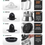 Rowenger D-8028A Inox Narenciye Sıkacağı Meyve Sıkacağı Portakal Sıkacağı - Görsel 3