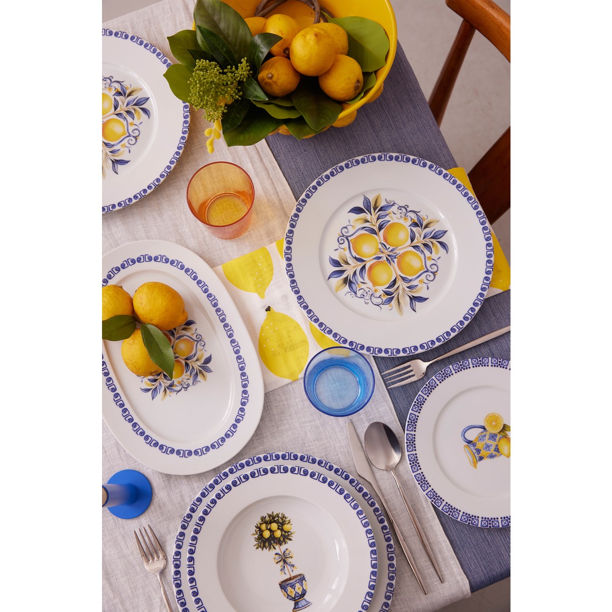 110001165727777.jpg Kütahya Porselen Amalfi 26 Parça 6 Kişilik Yemek Takımı - Görsel 1