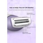 Başkenttekno Tep-02 Beyaz 6 Başlıklı (Yüz+Koltuk Altı+Bikini Bölgesi+Bacak) Islak ve Kuru Kablosuz Epilatö - Görsel 2