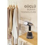 Başkenttekno KY-003 Siyah Buharlı Kırışık Giderici 1500W Taşınabilir Seyahat Boy Dikey Ütü - Görsel 2