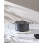 Madame Coco Titanium Profesional Derin Tencere - Antrasit - 22 cm