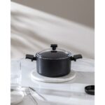 Madame Coco Titanyum Profesional Derin Tencere - Siyah - 22 Cm