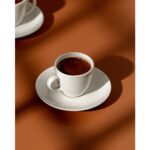 Madame Coco Benard 6 Kişilik 12 Parça Kahve Fincan Seti - Beyaz - 110 ml