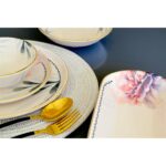 Sudedi Home Glore Asya Charlotte Altın Yaldızlı Yemek Takımı 27 Parça - Görsel 4