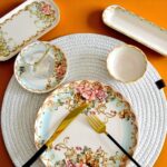 Sudedi Home Glore Asya Roomy  32 Parça 6 Kişilik Altın Yaldızlı Seramik Kahvaltı Takımı - Görsel 4