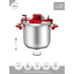 Hascevher Galaxy 7 lt Kırmızı Matik Düdüklü Tencere - Görsel 3