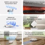 Robot Vacuum H40 Akıllı Robot Süpürge + Mop 10000PA (Xiaomi Türkiye Garantili) - Görsel 2