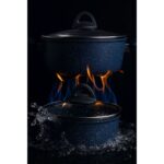 YUNUSOĞLU HOME 7 Parça Almeria Gri Granit Dik Tencere ve Tava Seti – 20 cm 2.5l, 24 cm 4.5l, 26 cm 3l, 26 cm Tava - Görsel 3