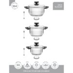 Hascevher Zeugma 6 Pcs Tencere Seti (16/18/20) - Görsel 3