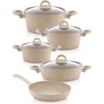 Hascevher Granit 9 Pcs Beren Cam Kapaklı Set