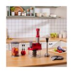 Karaca Mastermaid Prosteel Cam Mutfak Robotu Uzun Blender Ayaklı 6 Bıçaklı 2500 W Imperial Red