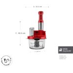 Karaca Mastermaid Prosteel Cam Mutfak Robotu Uzun Blender Ayaklı 6 Bıçaklı 2500 W Imperial Red - Görsel 2