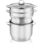 Hascevher 20 cm Haşlama Süzgeçli Spaghetti Tencere Cam Kapaklı Kumsal Tepeli - Görsel 2