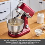 Karaca Multicast Plus Döküm Hamur Yoğurma Makinesi Red 5l - Görsel 5
