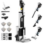 Greenote GSC70 Kablosuz Dikey Süpürge, 23 kpa Emiş Güçlü, Hafif, 2.5L Toz Torbalı ve Kendi Kendini Boşaltan Sistem,Şarjlı Süpürge